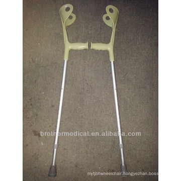 Adjustable aluminum crutch